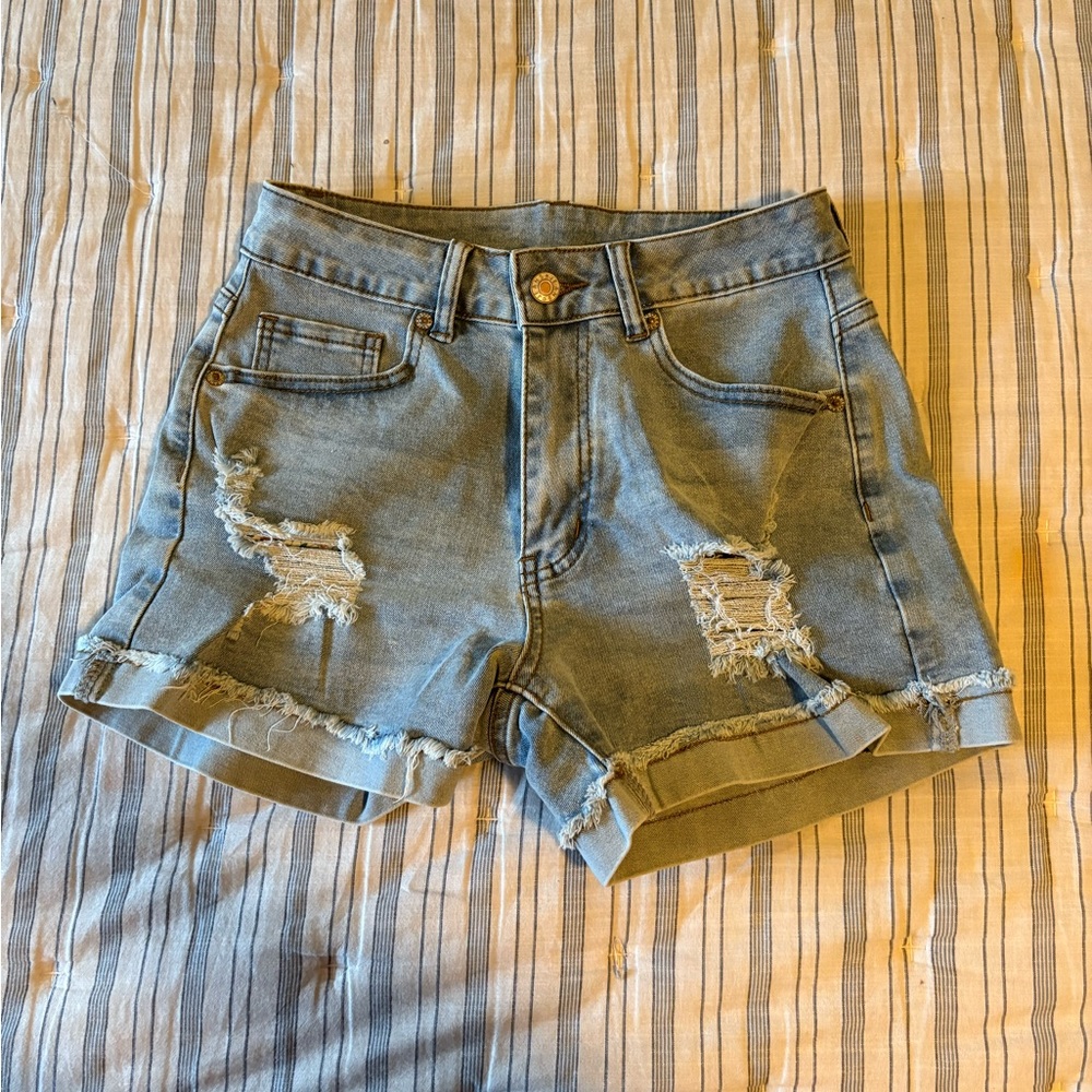Distressed Denim Women Shorts